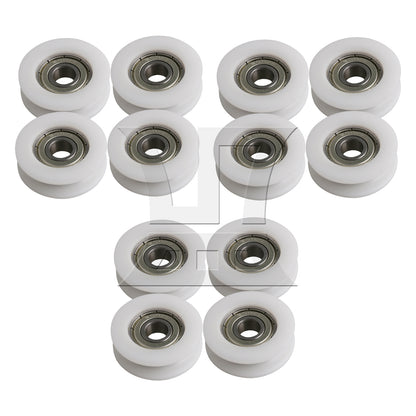 BQLZR  White Hardware 34x10.5mm Round Guide Bearing Pulley