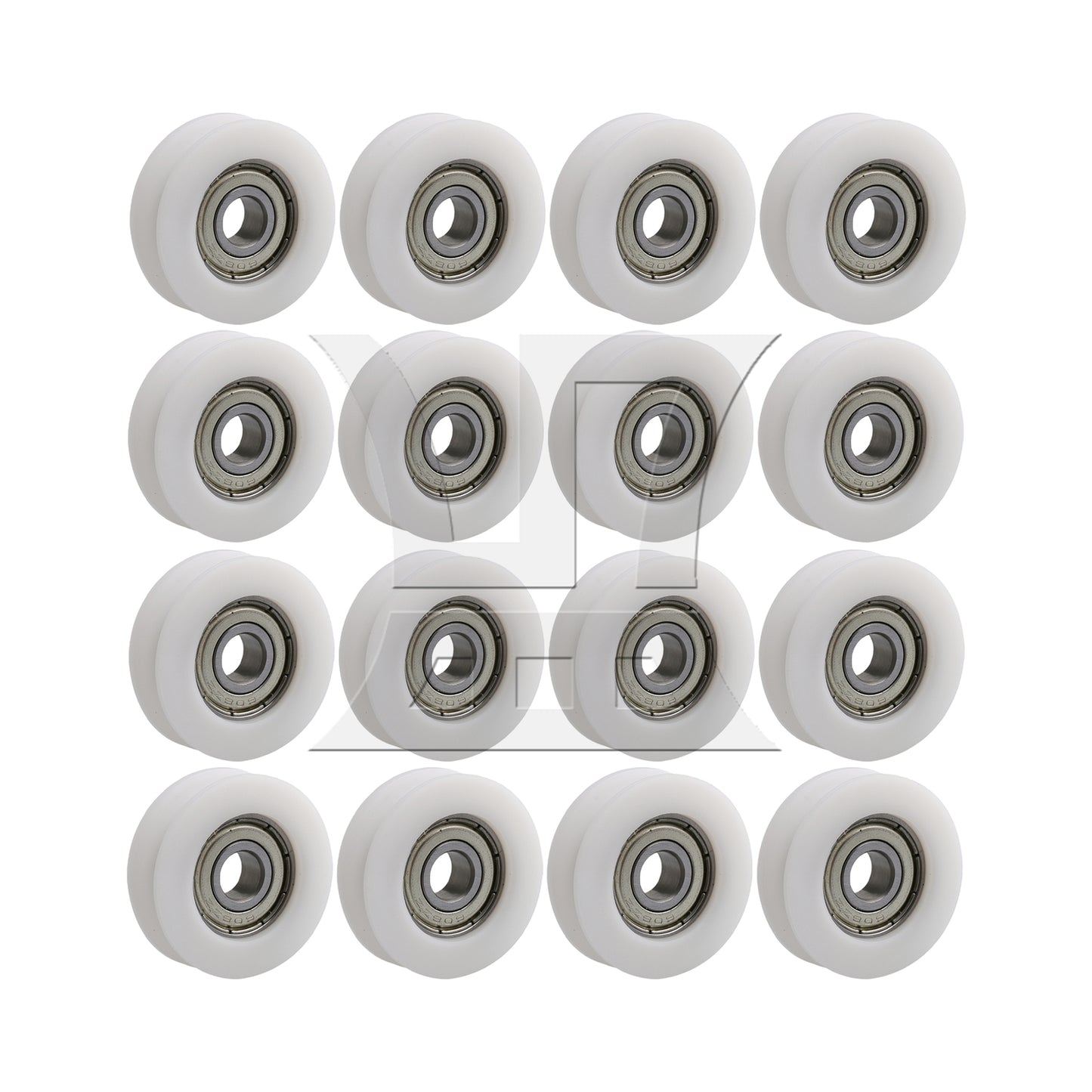 BQLZR  White Hardware 34x10.5mm Round Guide Bearing Pulley