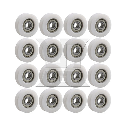 BQLZR  White Hardware 34x10.5mm Round Guide Bearing Pulley