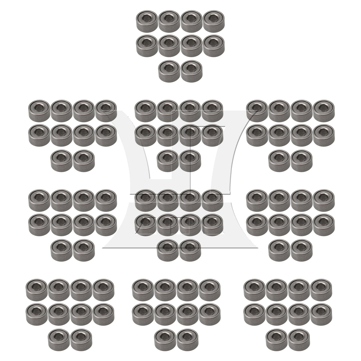 BQLZR  Bearing Steel Metal Miniature Micro Ball Bearing MR52ZZ Pack of 10