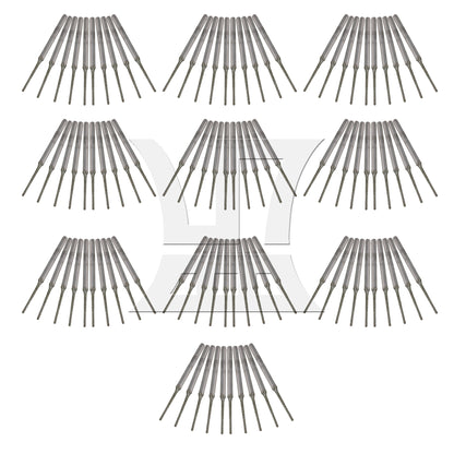 BQLZR Lapidary Coated Solid Bits Gems Drilling Bits 1mm Silver