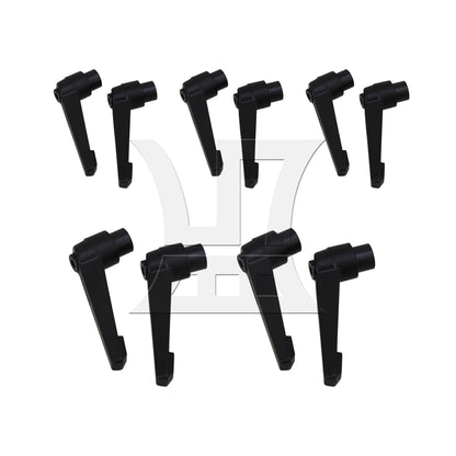 BQLZR 2pcs Machinery M8 Female Thread Adjustable Handle Metal Knob Lever Black