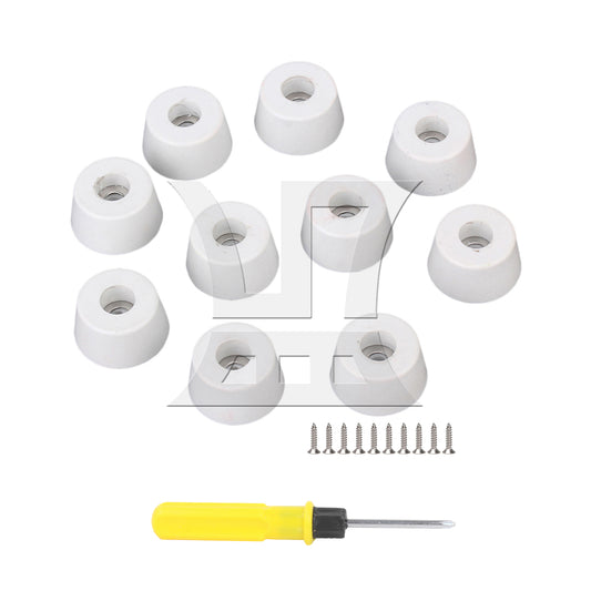 BQLZR 10 Pieces Non-Slip Bumper Feet Pads for Electrical Appliances w/ Screwdriver