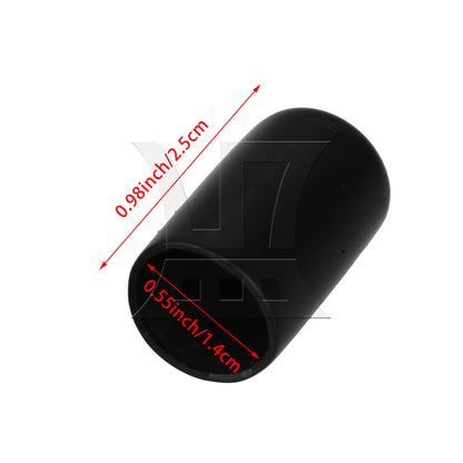 BQLZR Black Round Rubber Finisher Pipe Stop Screw Thread Cover 14mm Dia