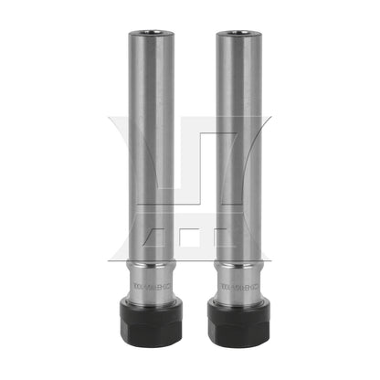 BQLZR 2 Pieces C20-ER16A-100L Straight Collet Milling Chuck Holder 2cm x 10cm Silver
