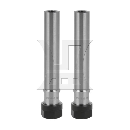 BQLZR 2 Pieces C20-ER16A-100L Straight Collet Milling Chuck Holder 2cm x 10cm Silver