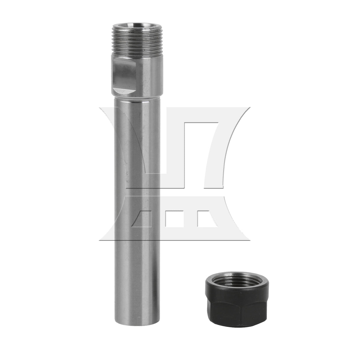 BQLZR 2 Pieces C20-ER16A-100L Straight Collet Milling Chuck Holder 2cm x 10cm Silver