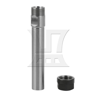BQLZR 2 Pieces C20-ER16A-100L Straight Collet Milling Chuck Holder 2cm x 10cm Silver