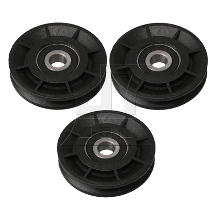 BQLZR Black Bearing Pulley Cable Wheel 6x1x1.2cm for Gym Equipment Parts