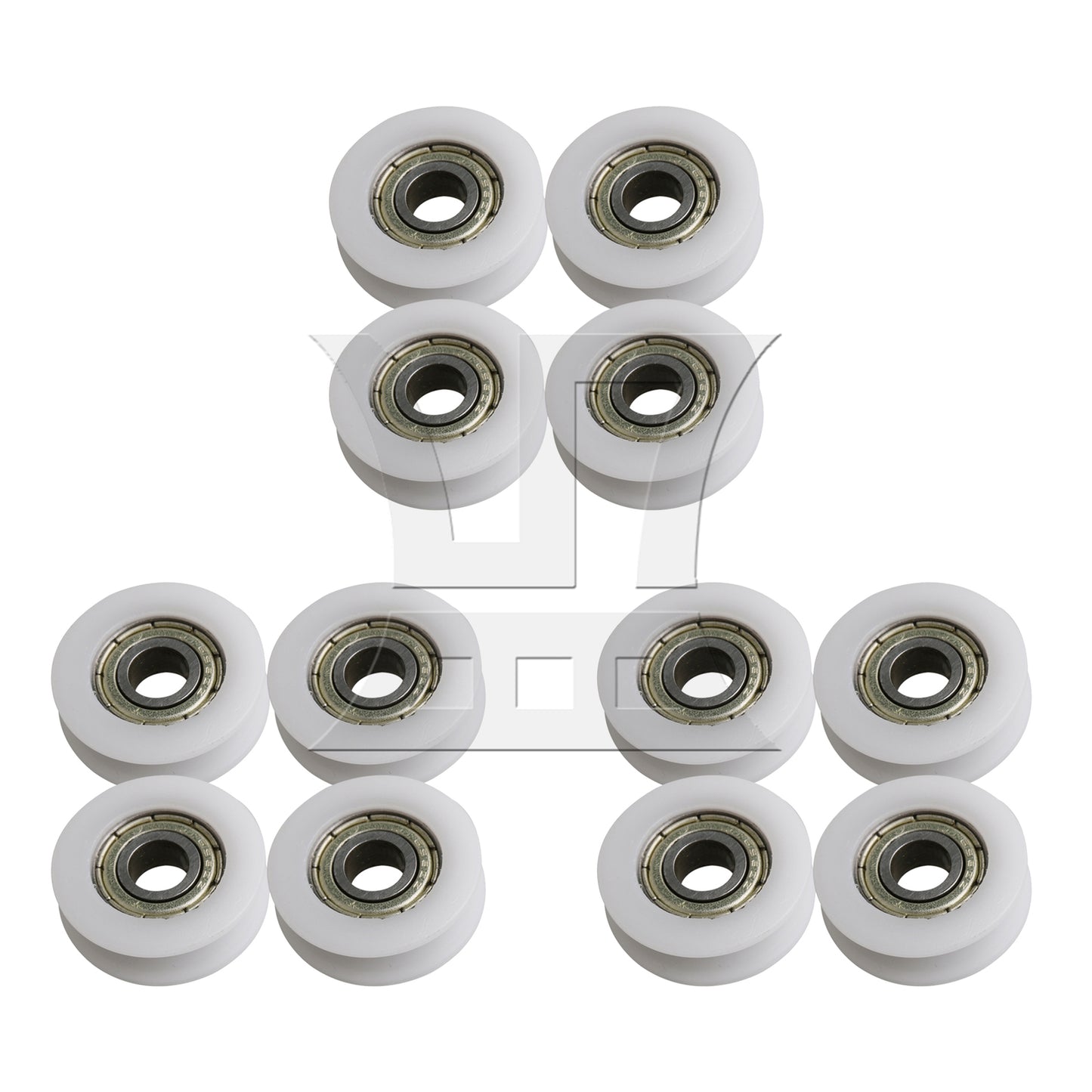 BQLZR 1.8mm Deep 696ZZ U-type Groove Guide Pulley Ball Bearing Wheel 22x6x7mm