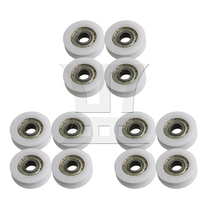 BQLZR 1.8mm Deep 696ZZ U-type Groove Guide Pulley Ball Bearing Wheel 22x6x7mm