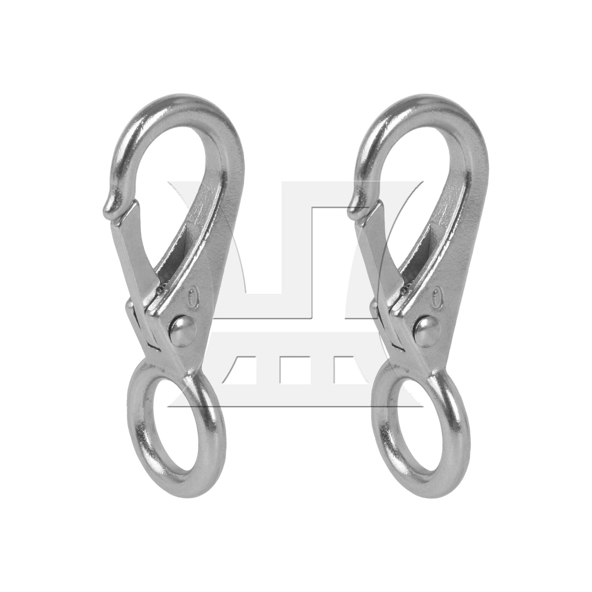 BQLZR 304 Stainless Steel Fixed Eye Hook 0# Silver for Car Keychain