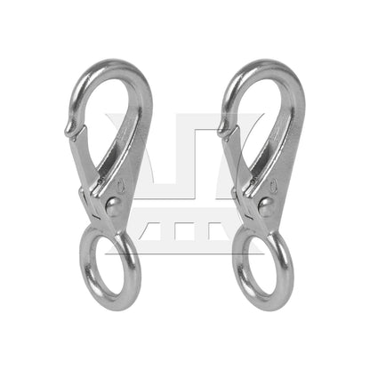 BQLZR 304 Stainless Steel Fixed Eye Hook 0# Silver for Car Keychain