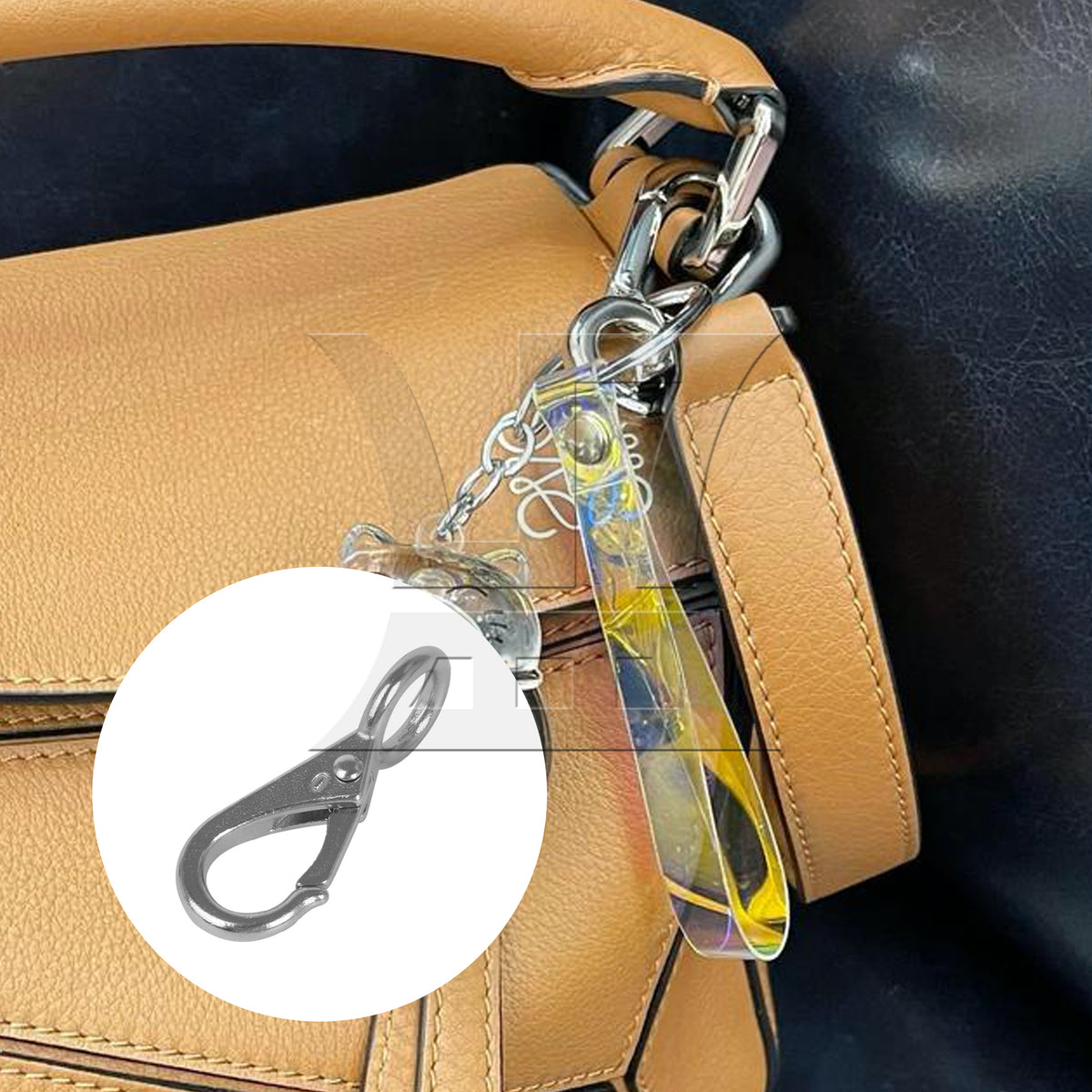 BQLZR 304 Stainless Steel Fixed Eye Hook 0# Silver for Car Keychain