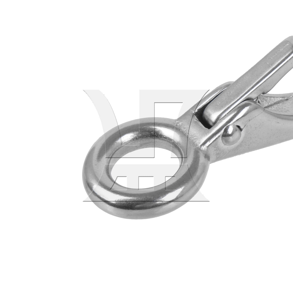 BQLZR 304 Stainless Steel Fixed Eye Hook 0# Silver for Car Keychain