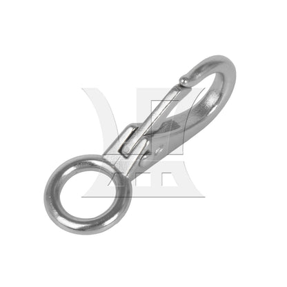 BQLZR 304 Stainless Steel Fixed Eye Hook 0# Silver for Car Keychain