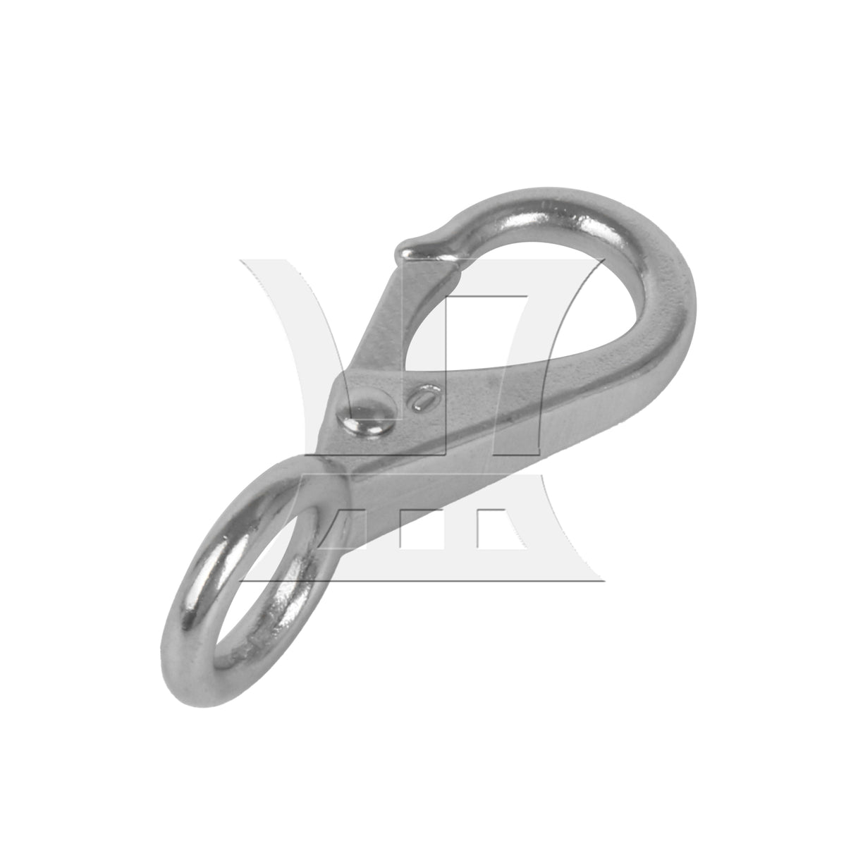 BQLZR 304 Stainless Steel Fixed Eye Hook 0# Silver for Car Keychain