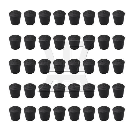 BQLZR  Anti-Slip Synthetic Rubber Table Chair Leg Tips Caps 1x2.1x0.22cm