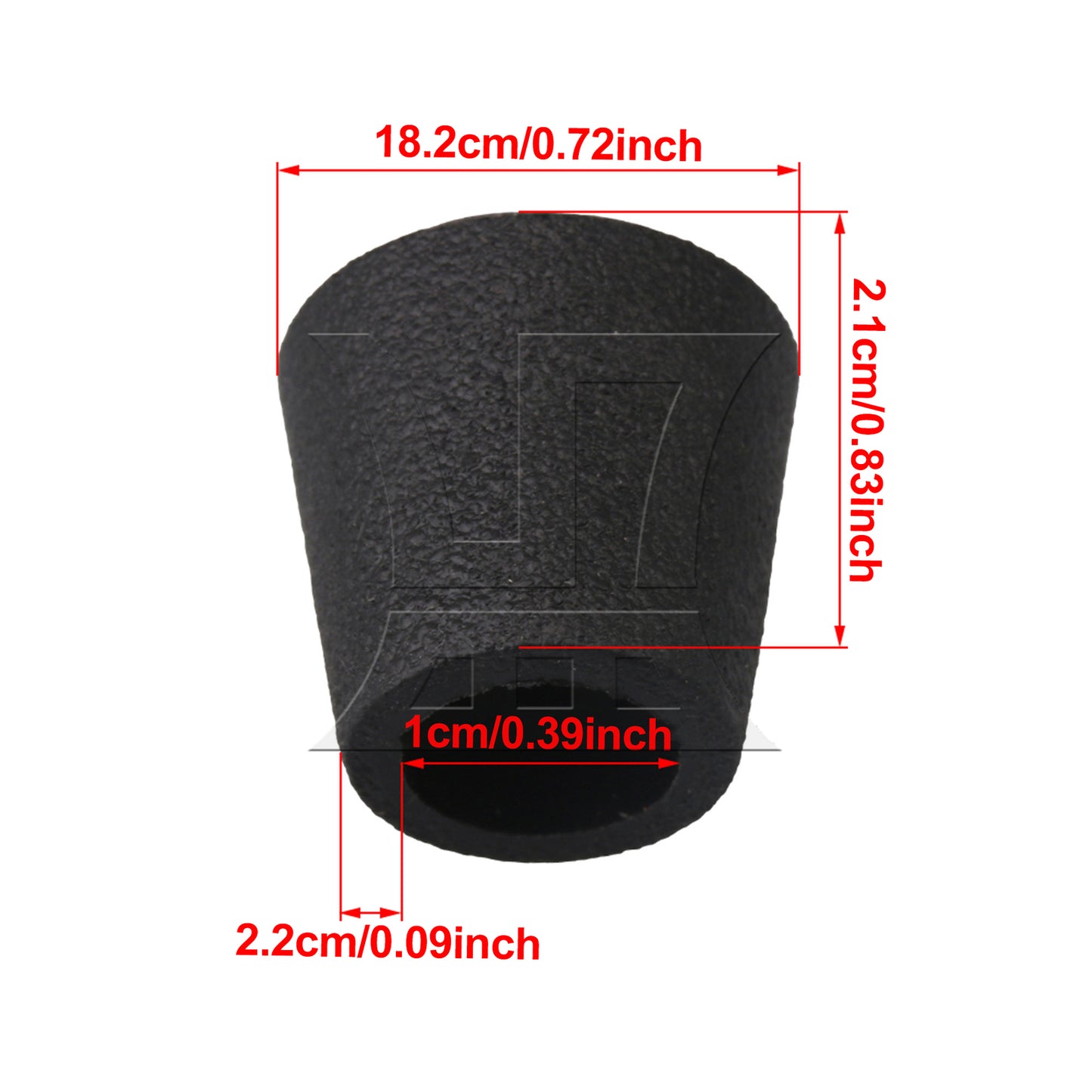 BQLZR  Anti-Slip Synthetic Rubber Table Chair Leg Tips Caps 1x2.1x0.22cm