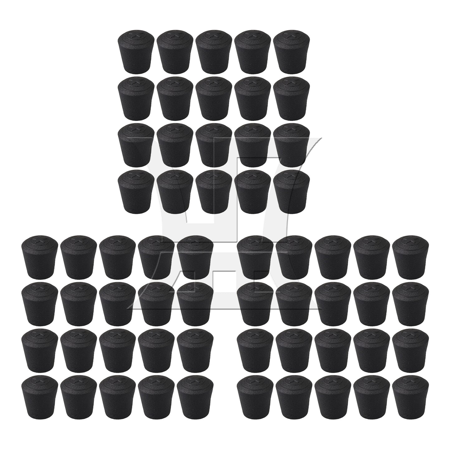 BQLZR  Anti-Slip Synthetic Rubber Table Chair Leg Tips Caps 1x2.1x0.22cm