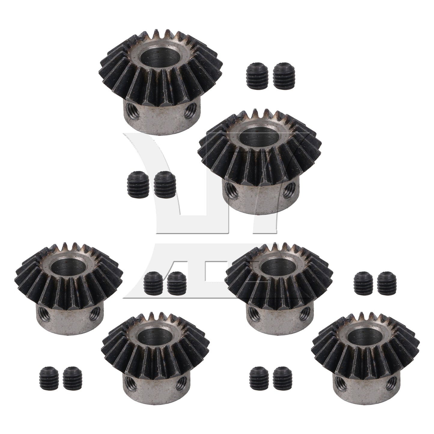 BQLZR  20T Steel 1.5 Mod Top Screws Tapered Bevel Gear Wheel 10 mm Bore