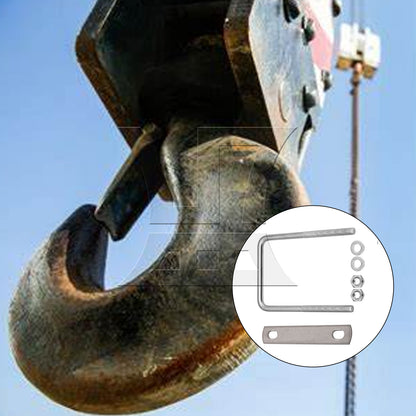 BQLZR M8 Stainless Steel Square U-Bolt 2.95" x 4.72" for Sailboat Trailer