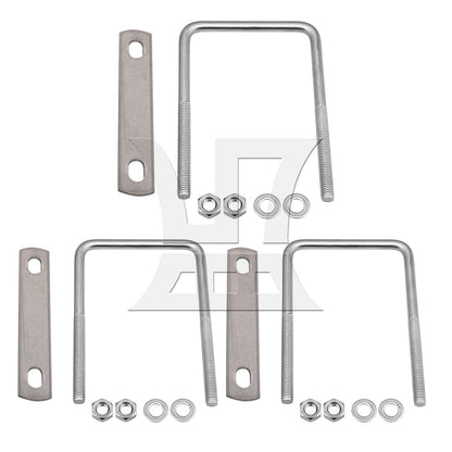 BQLZR M8 Stainless Steel Square U-Bolt 2.95" x 4.72" for Sailboat Trailer