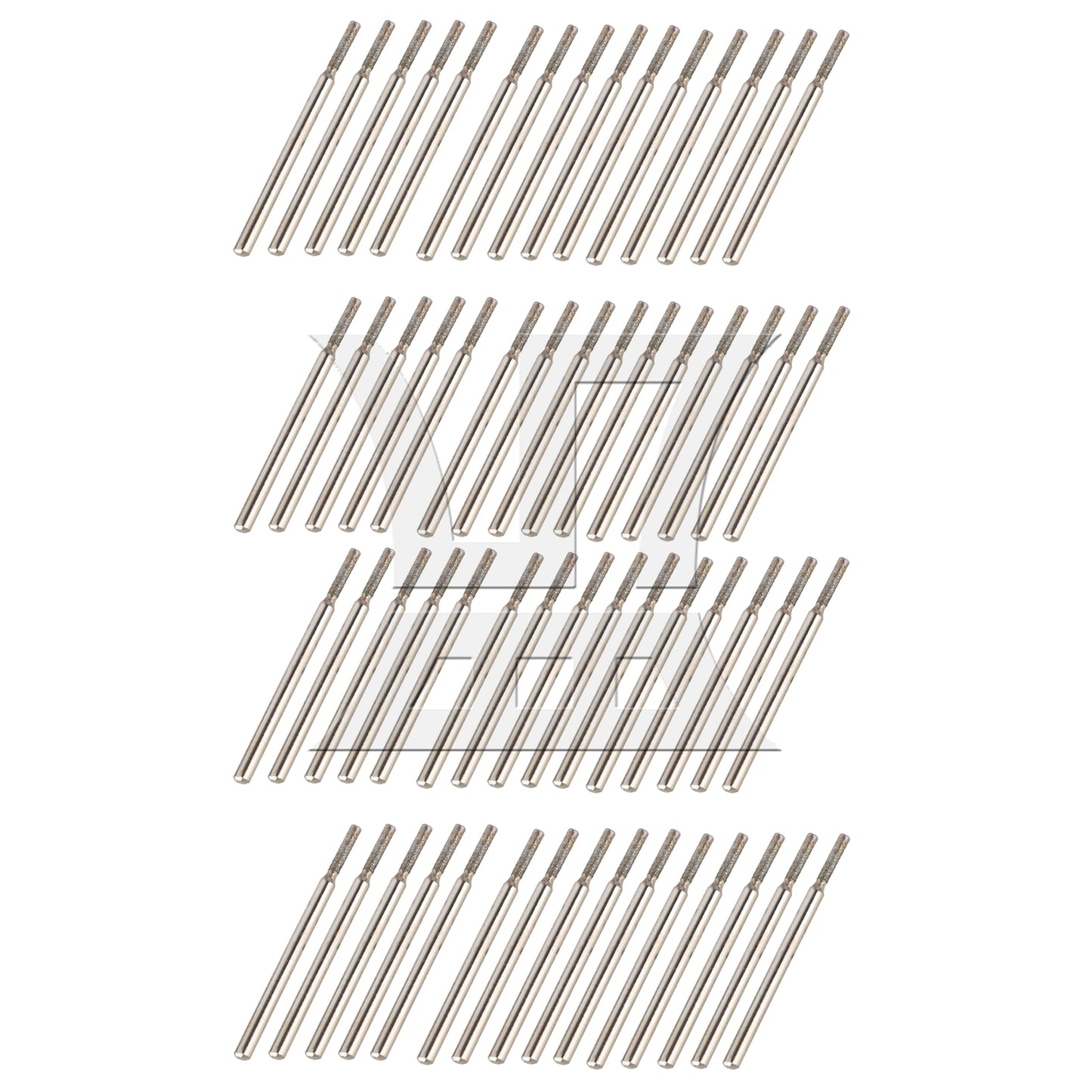 BQLZR  2mm Cylindrial Point Diamond Burr Glass Drill Bits for Rotary Tools