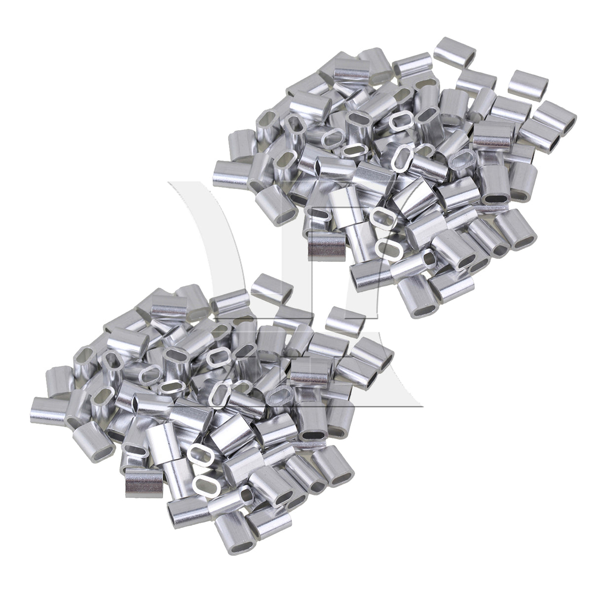 BQLZR M3 Silver Color Aluminum Clip Oval Wire Rope Ferrule Clamp Pack