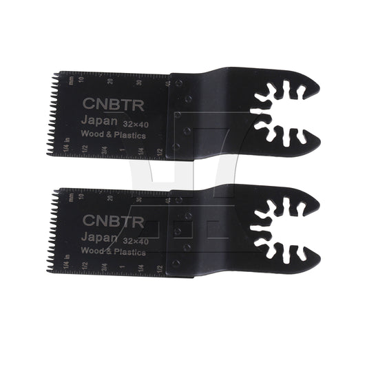 BQLZR 2pcs HCS Oscillating Tool Japanese Teeth 3.2x4cm Black for Manual Diy Repair