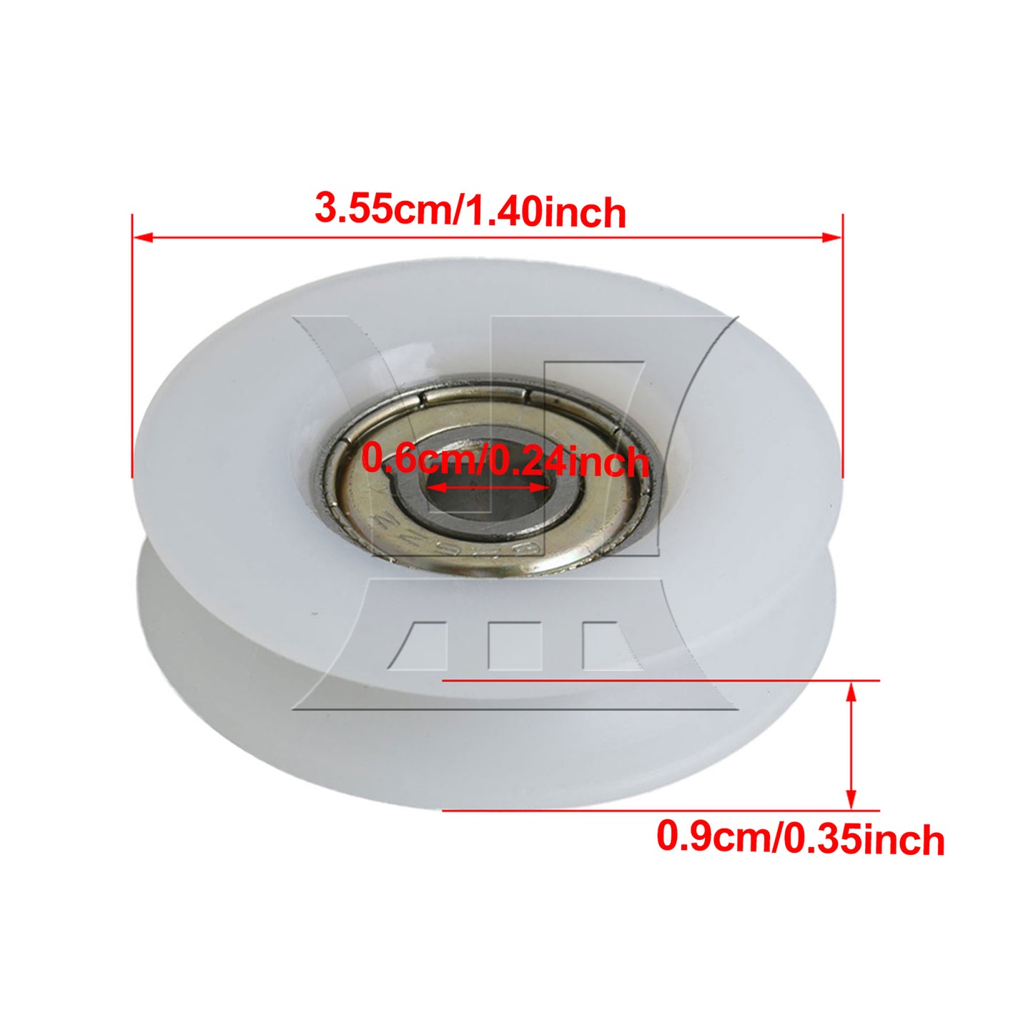 BQLZR White Nylon Bearing Pulley 6x35.5x9mm for Door Windows Repair Part