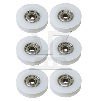 BQLZR White Nylon Bearing Pulley 6x35.5x9mm for Door Windows Repair Part
