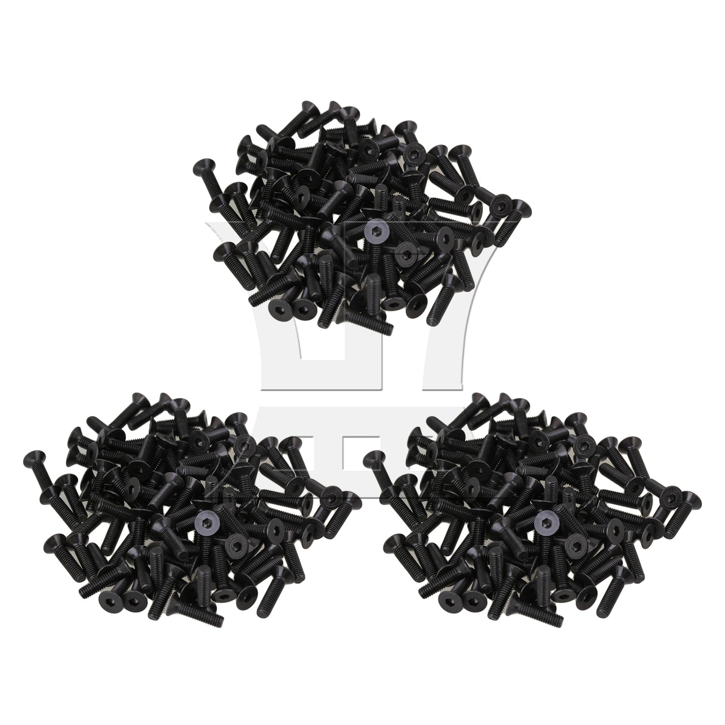 BQLZR  Black 10.9 Carbon Steel Flat Countersunk Head Hex Socket Screw M3x12 mm