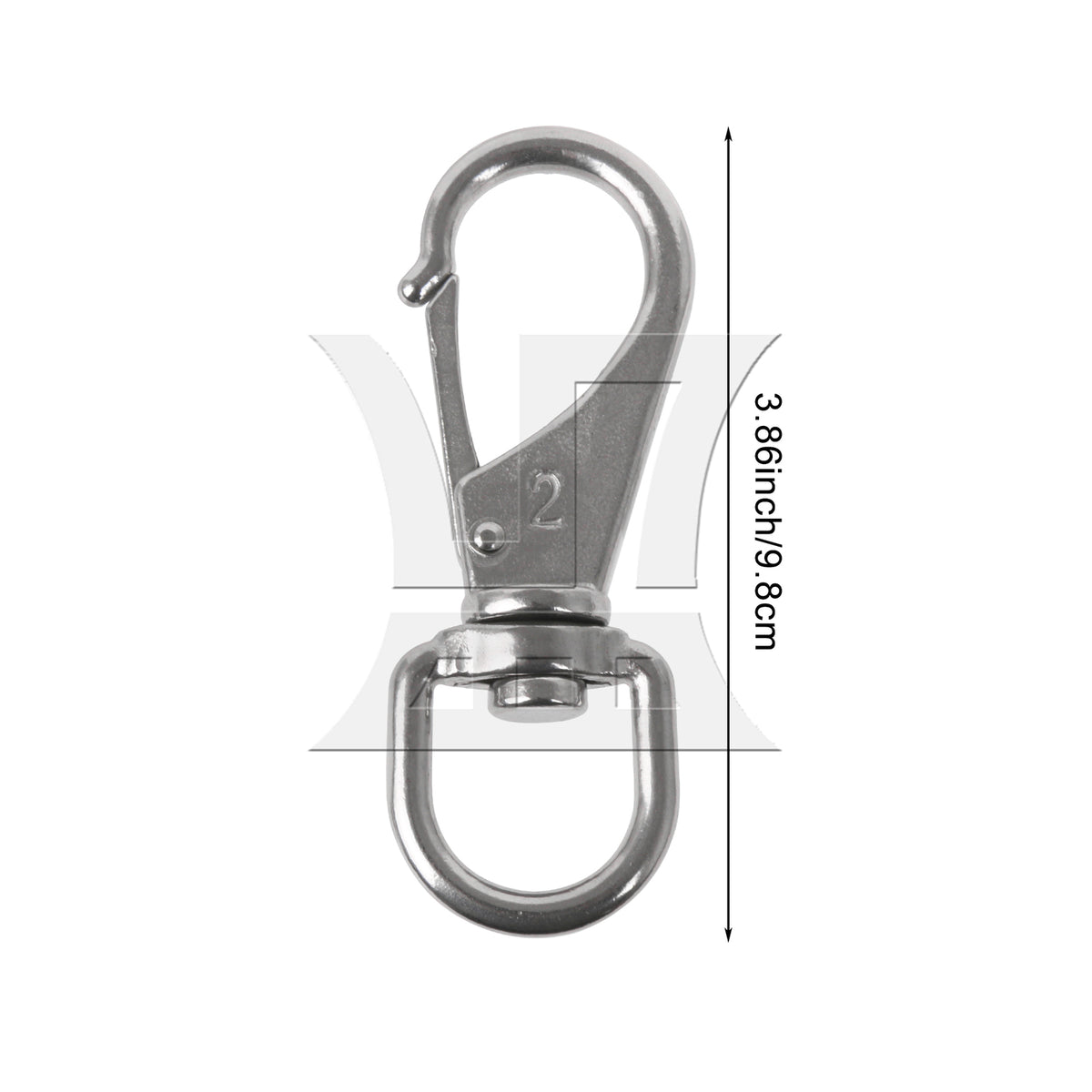 BQLZR 3PCS 304 stainless steel universal spring buckle rigging 2#