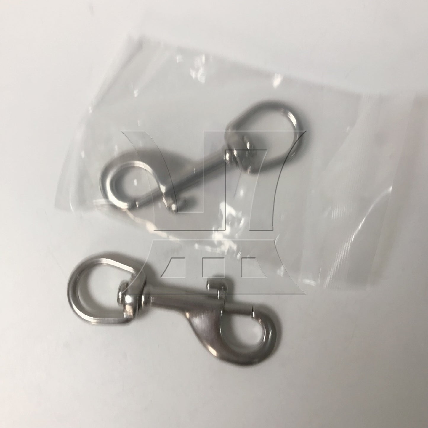 BQLZR 90mm 304 Stainless Steel Swivel-Eye Bolt Snap Hook Round Swivel Silver