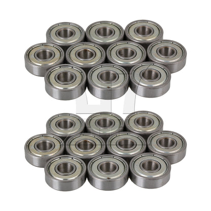 BQLZR Silver Steel Sealed 607ZZ Deep Groove Roller Ball Bearings 7 x 19 x 6mm