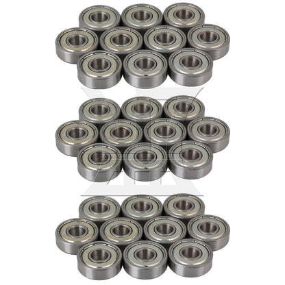 BQLZR Silver Steel Sealed 607ZZ Deep Groove Roller Ball Bearings 7 x 19 x 6mm