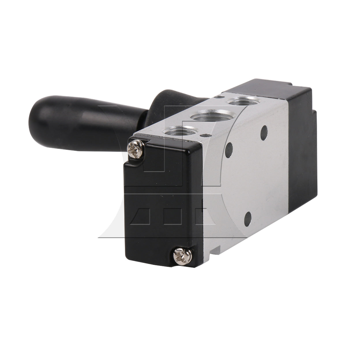 BQLZR 2 Pieces Aluminum 5 Port 2 Position 1/4" Hand Lever Operated Pneumatic Valve