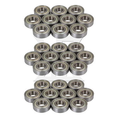 BQLZR Silver Steel Sealed 6001ZZ Deep Groove Roller Ball Bearings 12x28x8mm