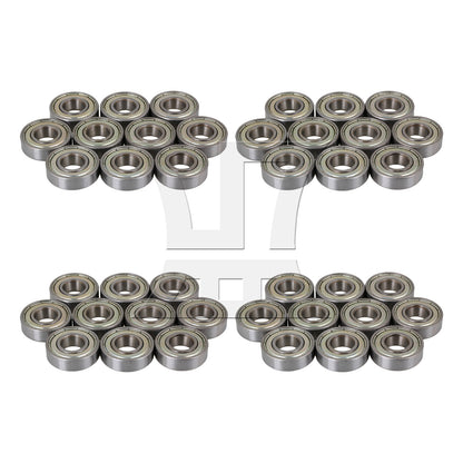 BQLZR Silver Steel Sealed 6001ZZ Deep Groove Roller Ball Bearings 12x28x8mm