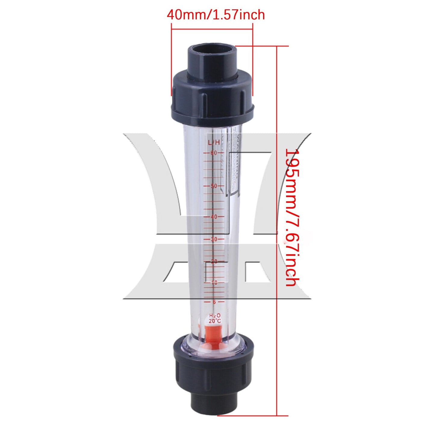 BQLZR  LZS-15 Plstic Water Flow Meter 6-60L/H for Flow Monitoring of Small Cooling Systems