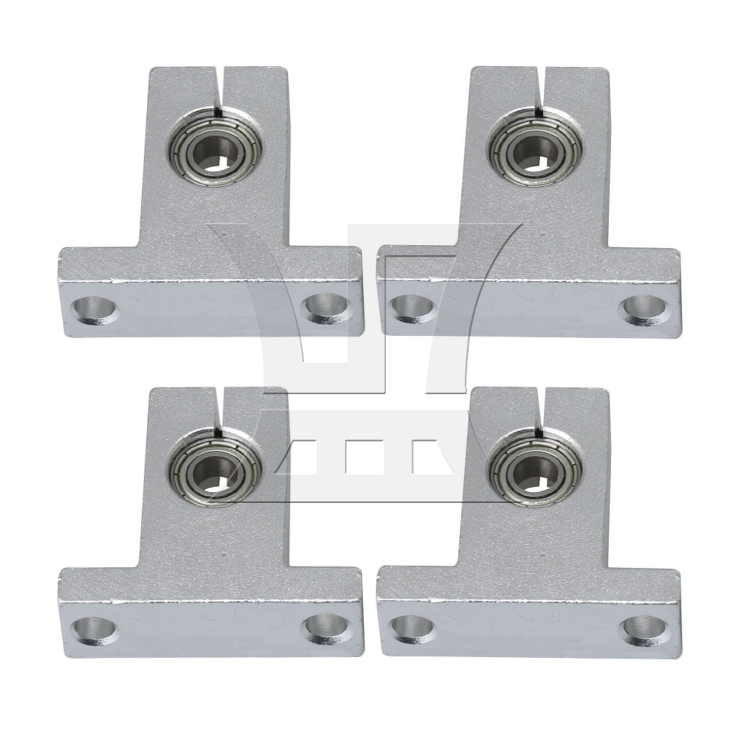 BQLZR  SK13 Linear Motion Rail Support Bracket with 6mm ID Bearing Silver