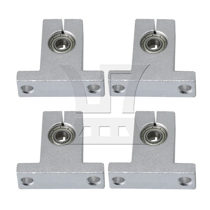 BQLZR  SK13 Linear Motion Rail Support Bracket with 6mm ID Bearing Silver