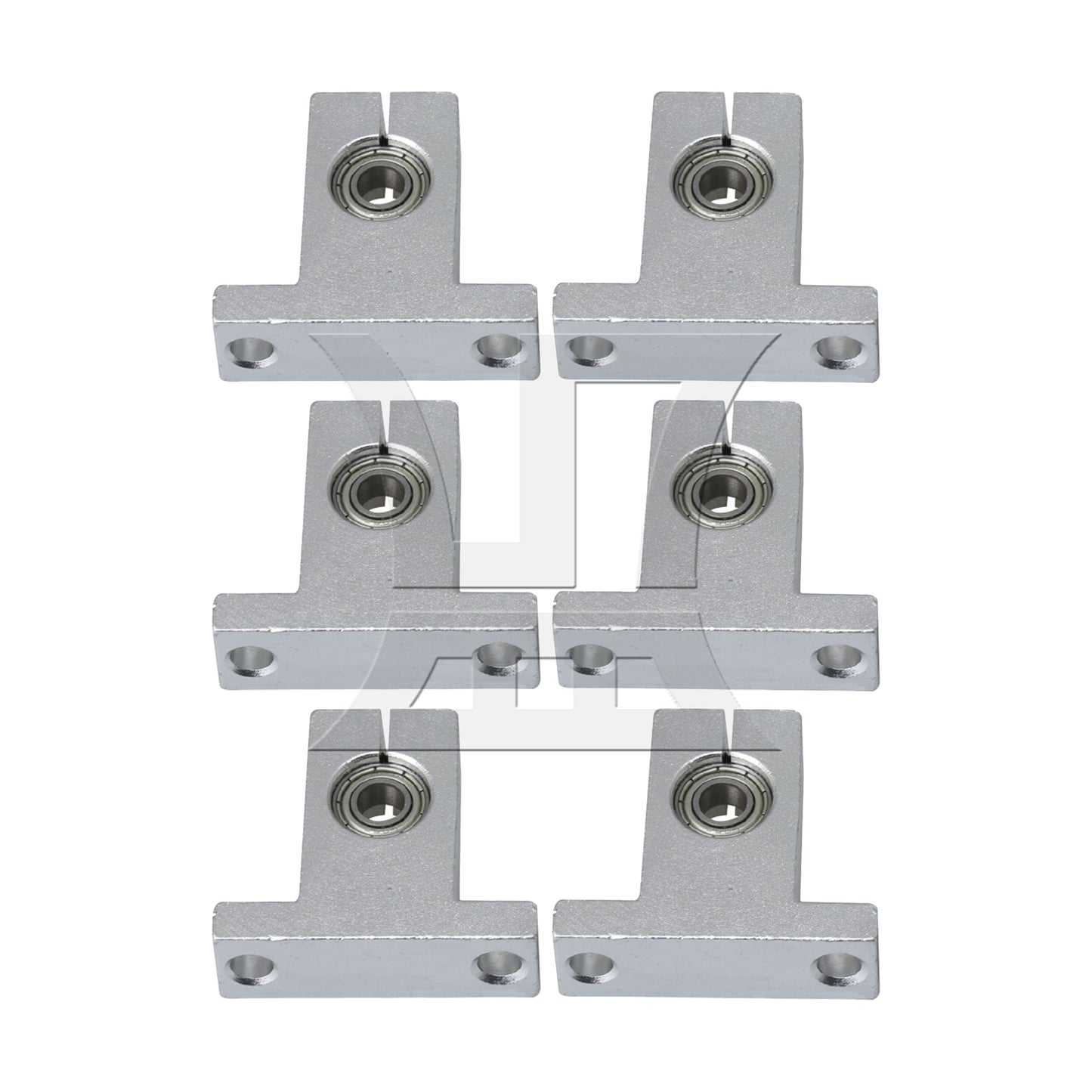 BQLZR  SK13 Linear Motion Rail Support Bracket with 6mm ID Bearing Silver