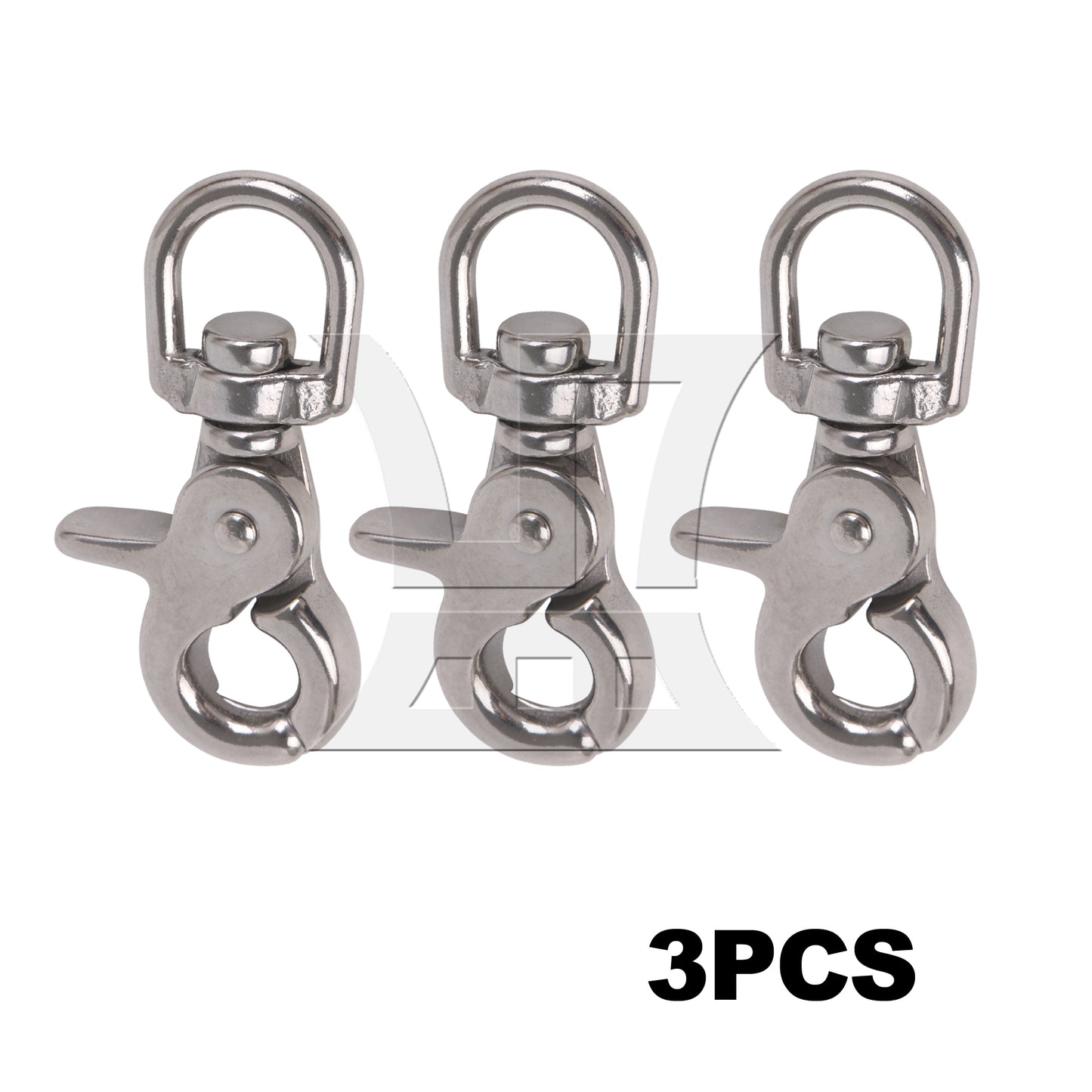 BQLZR  Silver Swivel Lobster Clasp Chain Snap Hook 304 Stainless Steel