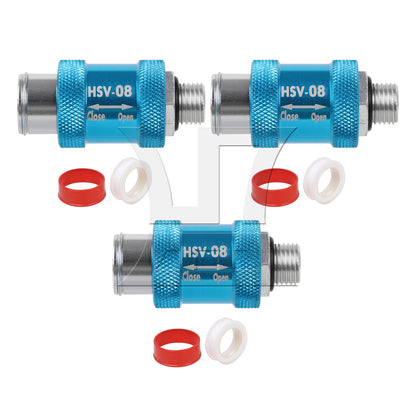 BQLZR Aluminum 1/4"Interface Pneumatic Flow Control Manual Hand Slide Valve