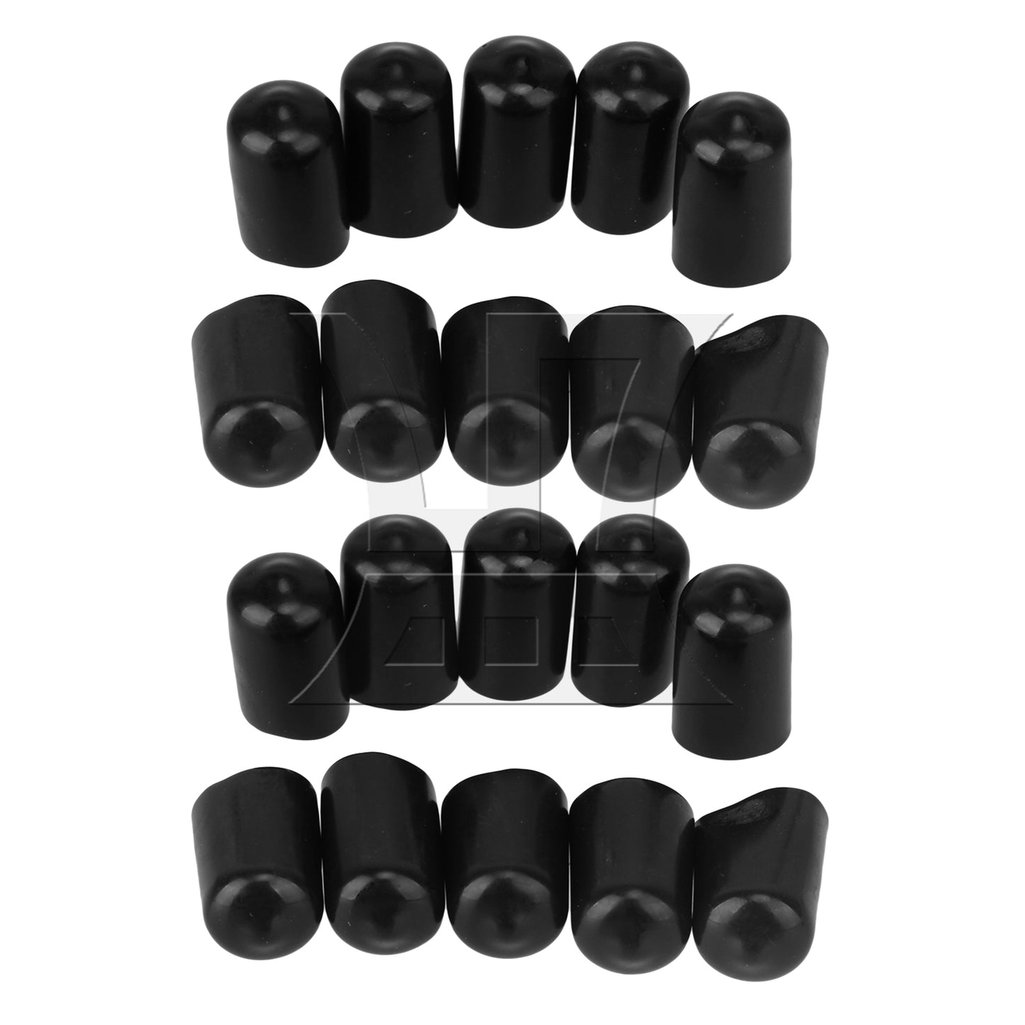 BQLZR Soft PVC Hose End Blanking Caps Screw Thread Cover 12mm Black