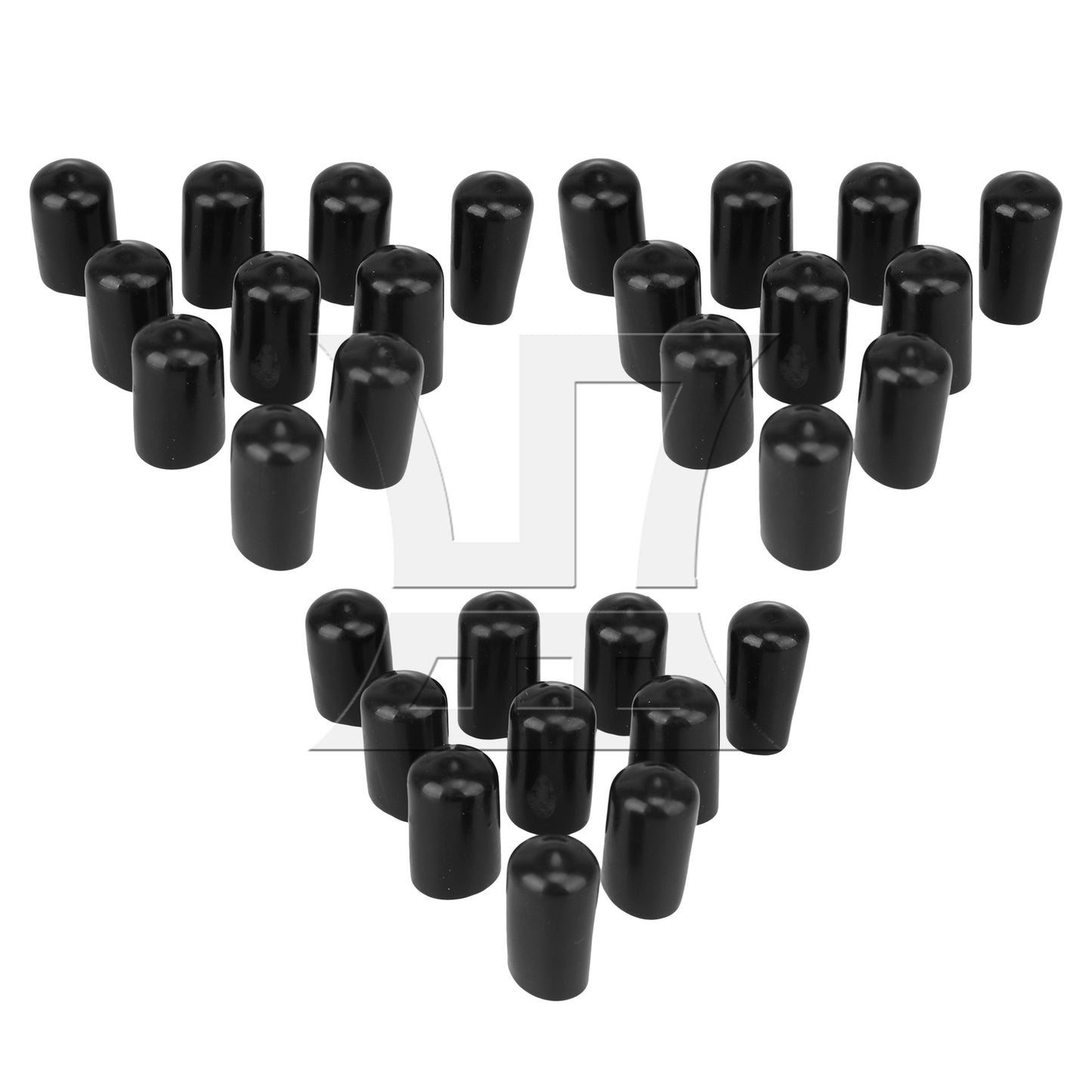 BQLZR Soft PVC Hose End Blanking Caps Screw Thread Cover 12mm Black