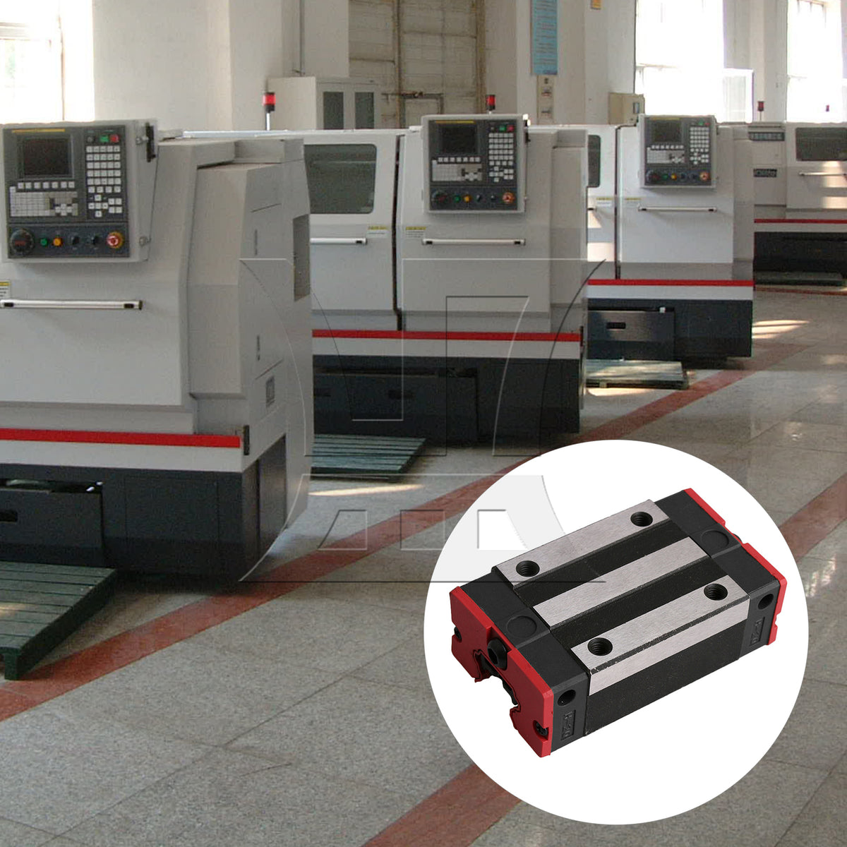 BQLZR 2pcs Linear Guide Slider Silent and Smooth HGH20CA