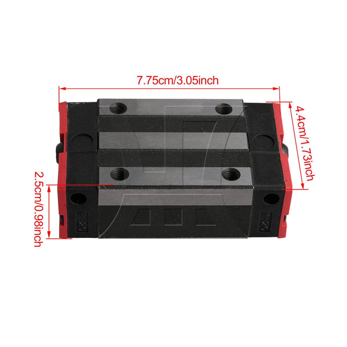 BQLZR 2pcs Linear Guide Slider Silent and Smooth HGH20CA